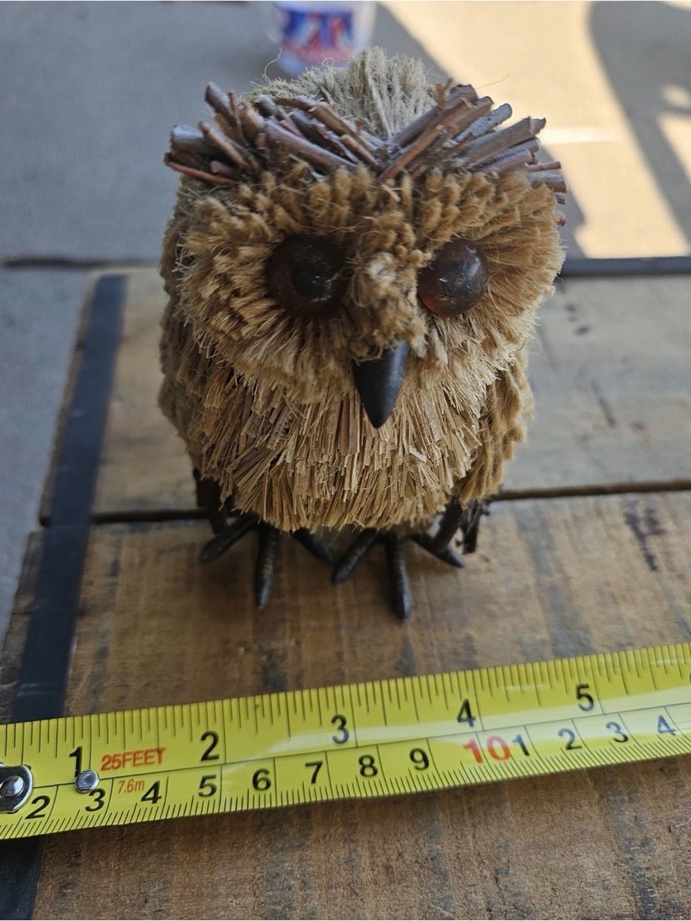 Rustic Natural Fiber Owl Figurine | Woodland Fall Farmhouse Decor